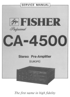 Fisher CA-4500 - Service Manual